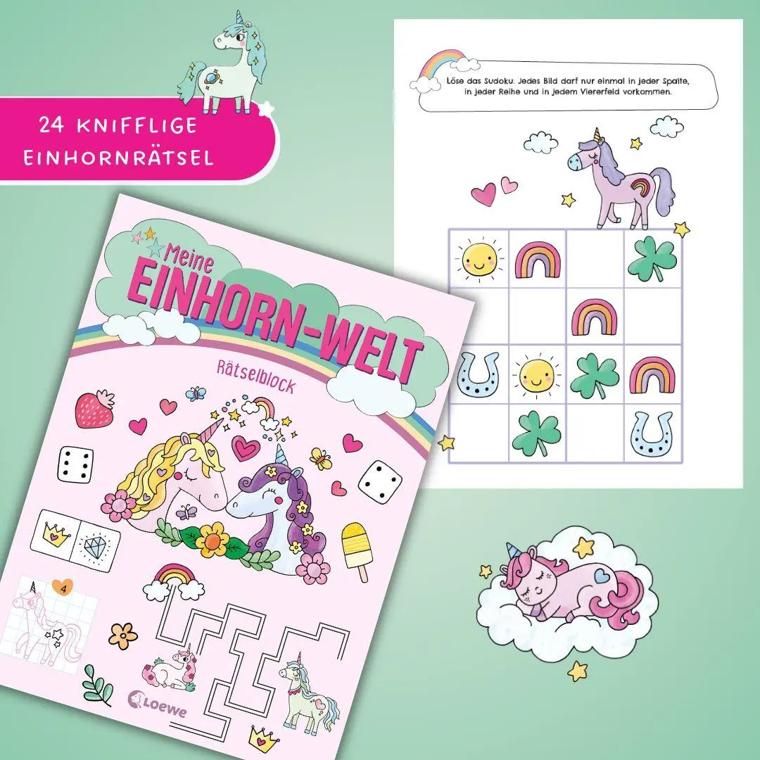 Bild: 9783743224254 | Meine Einhorn-Welt - Rätselblock | Anna Lena Grünhäuser | Taschenbuch