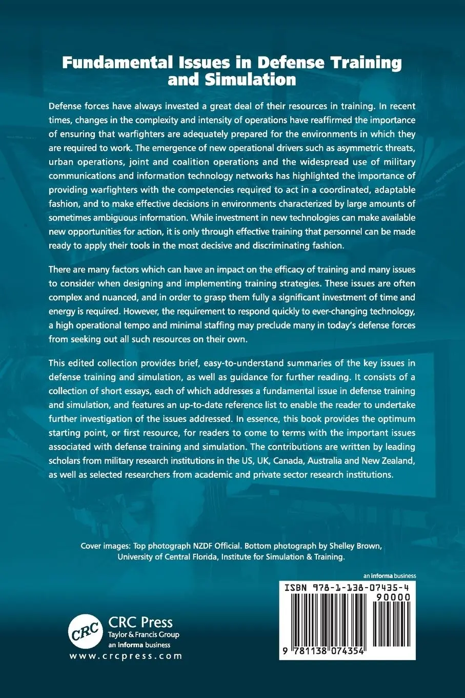 Rückseite: 9781138074354 | Fundamental Issues in Defense Training and Simulation | Taschenbuch