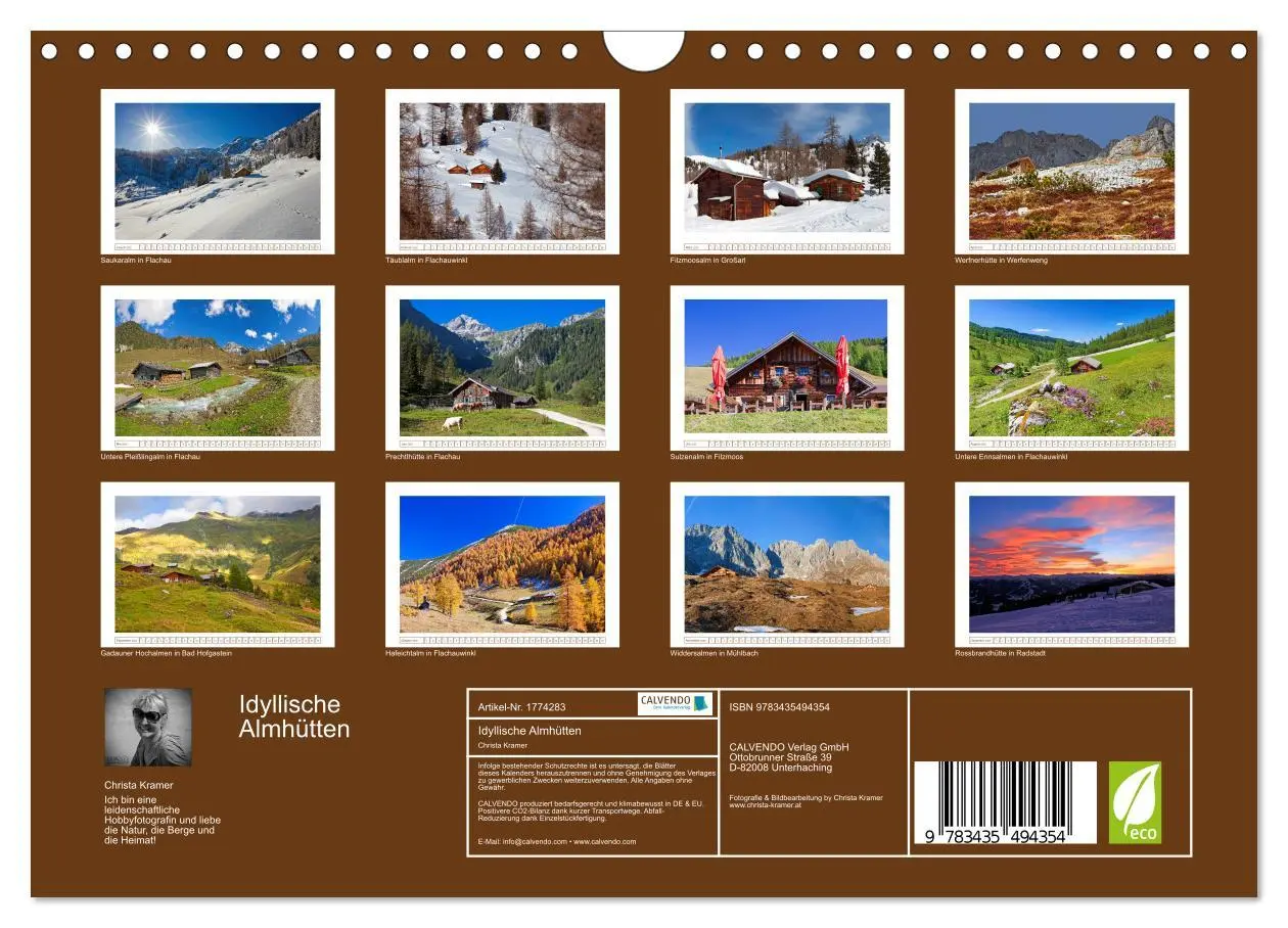 Bild: 9783435494354 | Idyllische Almhütten (Wandkalender 2025 DIN A4 quer), CALVENDO...