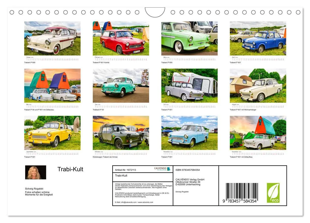 Bild: 9783457584354 | Trabi-Kult (Wandkalender 2026 DIN A4 quer), CALVENDO Monatskalender