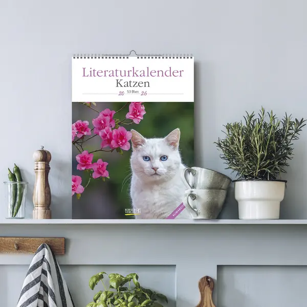 Bild: 9783731884354 | Literaturkalender Katzen 2026 | Verlag Korsch | Kalender | 54 S.