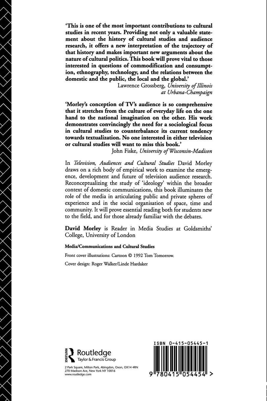 Rückseite: 9780415054454 | Television, Audiences and Cultural Studies | David Morley | Buch