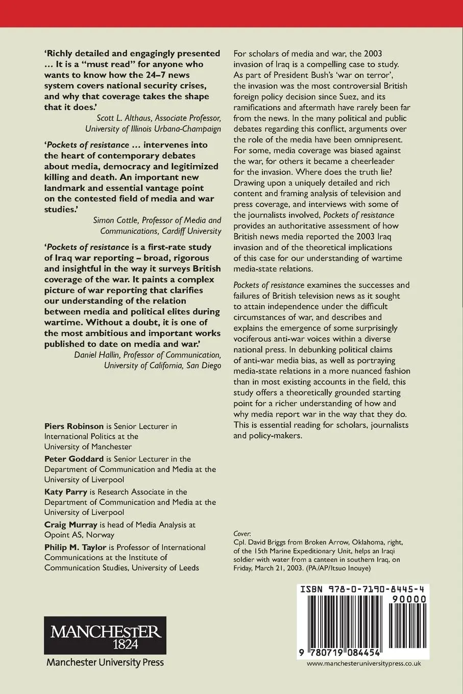 Rückseite: 9780719084454 | Pockets of resistance | Piers Robinson (u. a.) | Taschenbuch | 2010