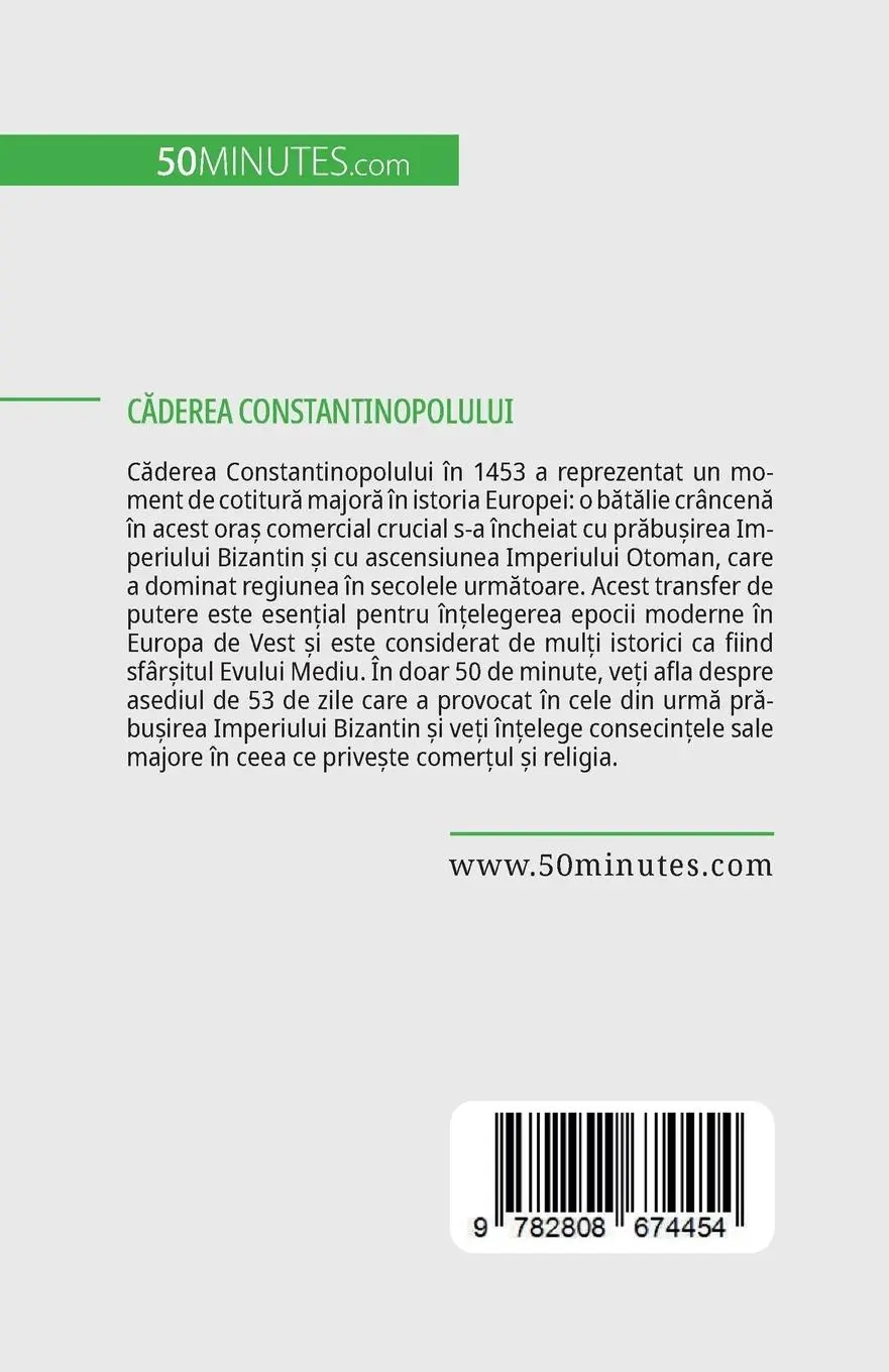 Rückseite: 9782808674454 | C¿derea Constantinopolului | Sfâr¿itul brutal al Imperiului Bizantin