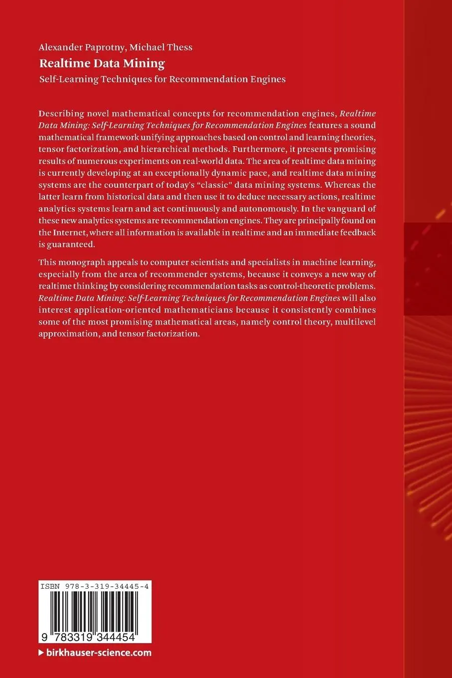 Rückseite: 9783319344454 | Realtime Data Mining | Alexander Paprotny (u. a.) | Taschenbuch | 2016