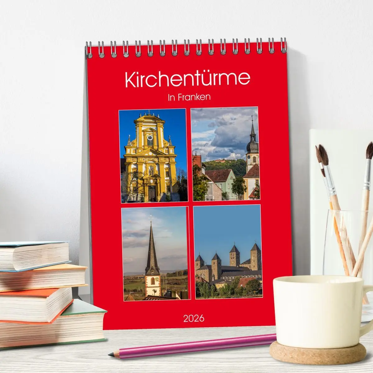 Bild: 9783516424454 | Kirchentürme in Franken (Tischkalender 2026 DIN A5 hoch), CALVENDO...