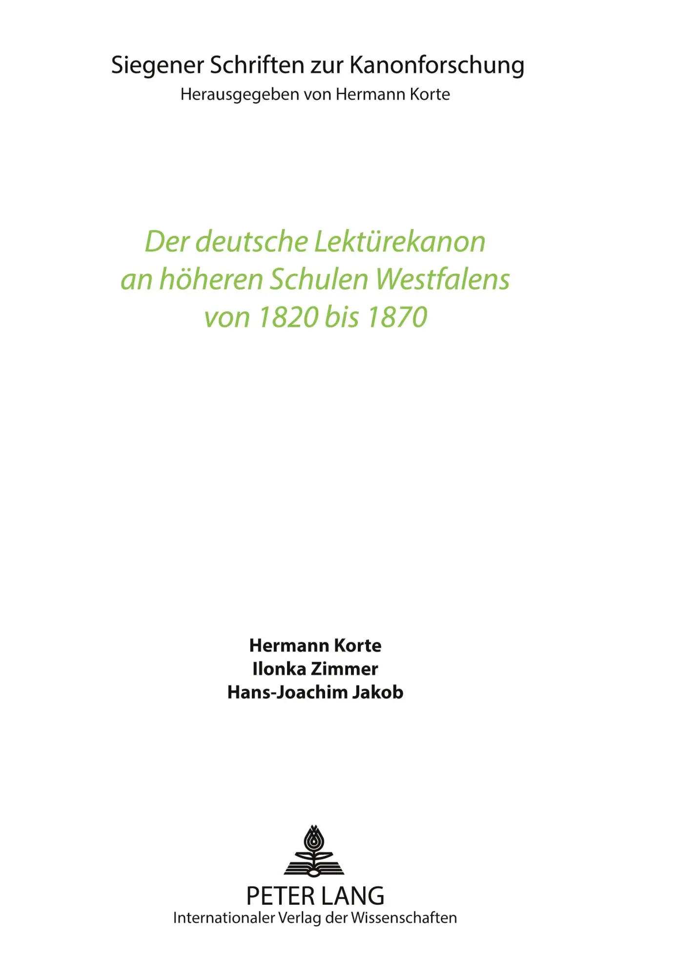 Cover: 9783631574454 | Der deutsche Lektürekanon an höheren Schulen Westfalens von 1820...