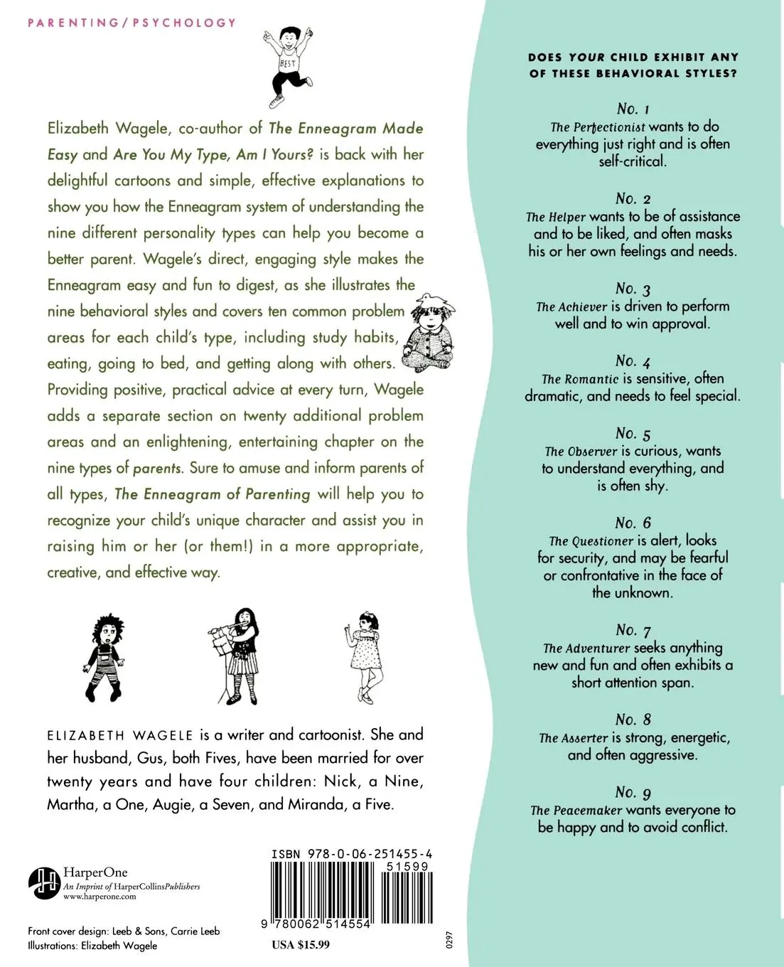 Rückseite: 9780062514554 | The Enneagram of Parenting | Elizabeth Wagele | Taschenbuch | Englisch