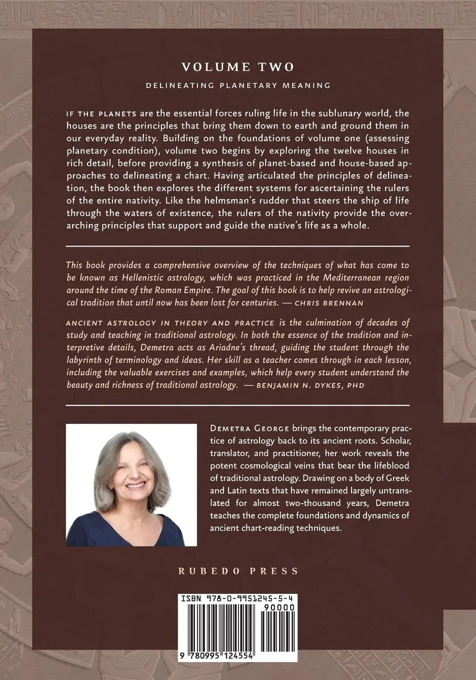 Rückseite: 9780995124554 | Ancient Astrology in Theory and Practice | Demetra George | Buch