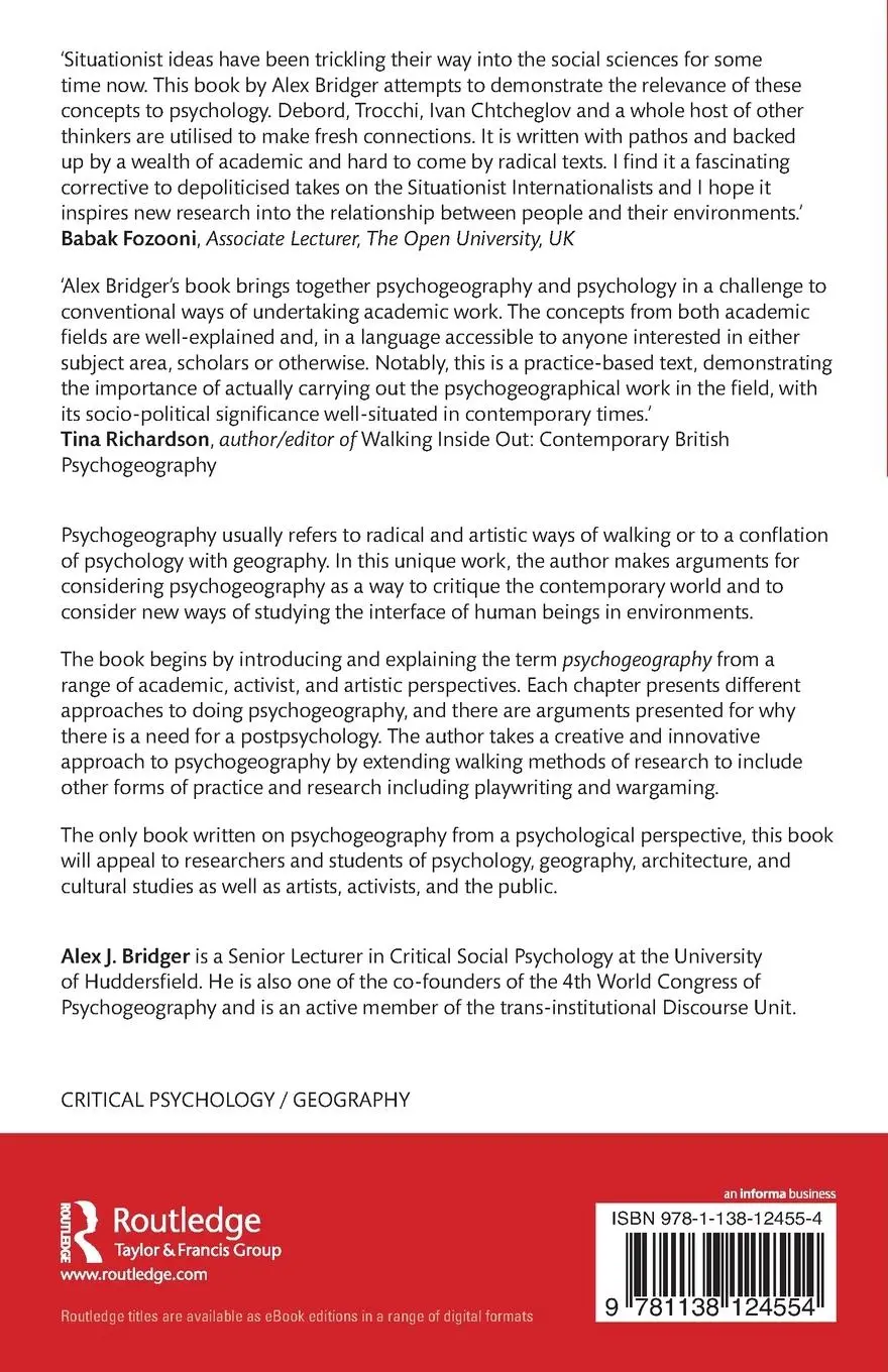 Rückseite: 9781138124554 | Psychogeography and Psychology | In and Beyond the Discipline | Buch