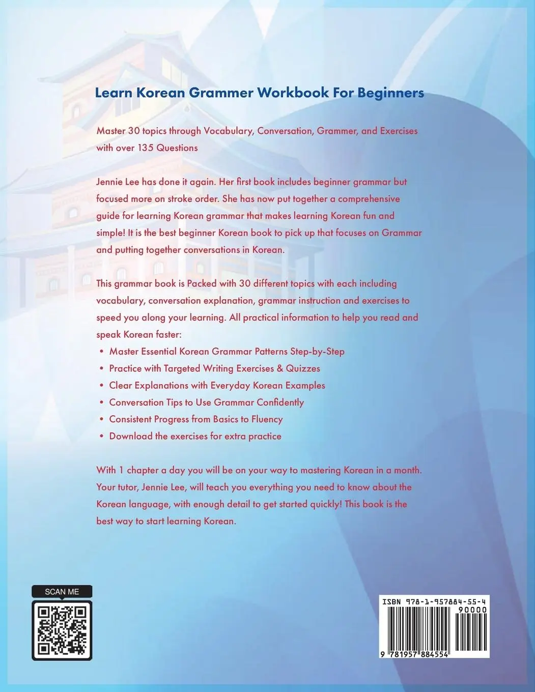 Rückseite: 9781957884554 | Learn Korean Grammer Workbook For Beginners | Jennie Lee | Taschenbuch