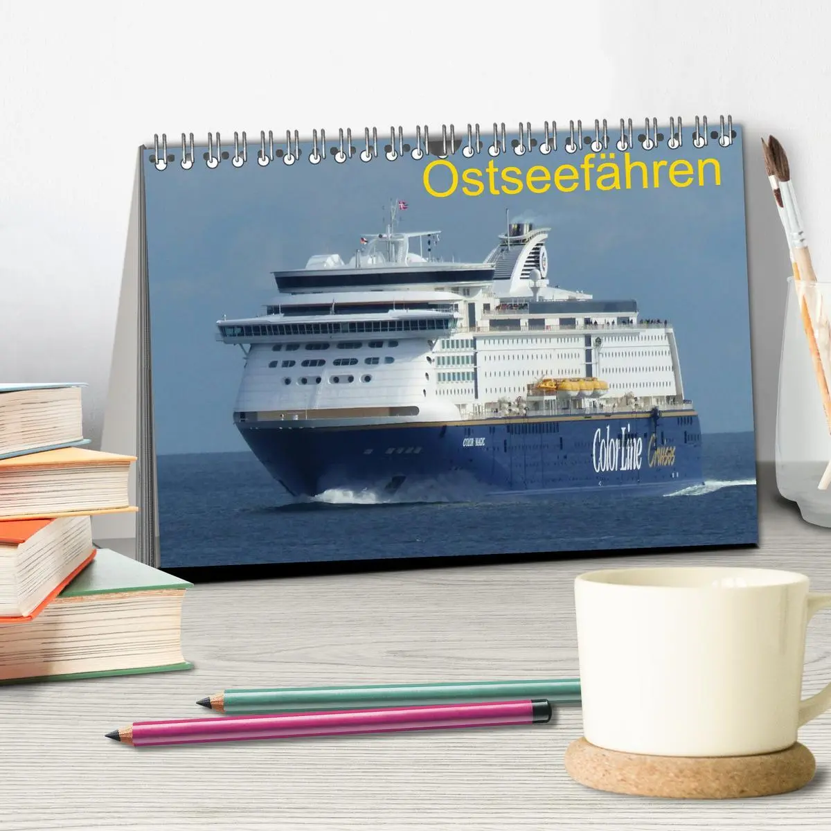 Bild: 9783516034554 | Ostseefähren (Tischkalender 2026 DIN A5 quer), CALVENDO Monatskalender