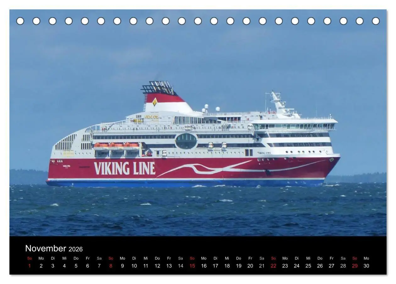 Bild: 9783516034554 | Ostseefähren (Tischkalender 2026 DIN A5 quer), CALVENDO Monatskalender
