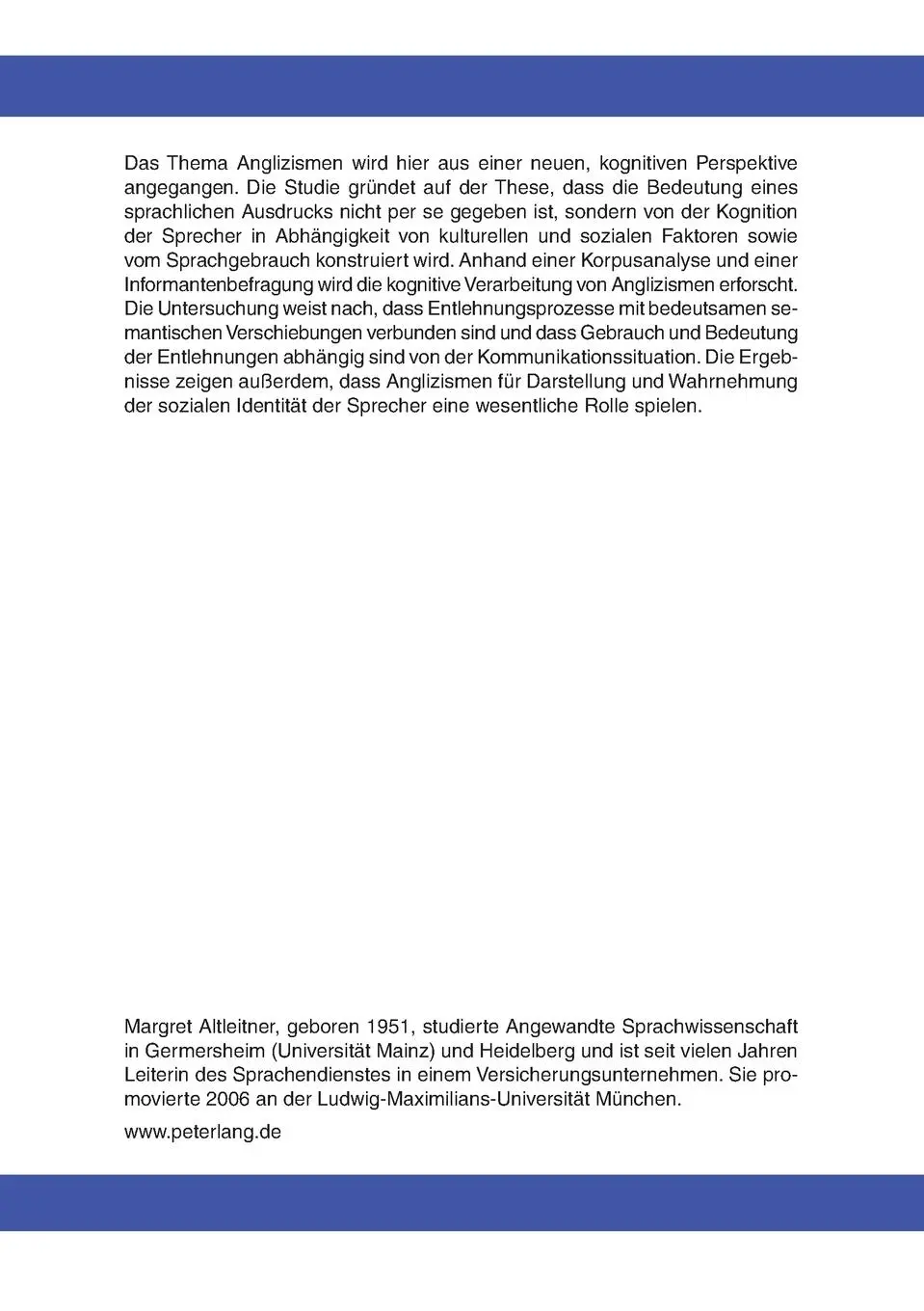 Rückseite: 9783631564554 | Der Wellness-Effekt | Margret Altleitner | Taschenbuch | Paperback