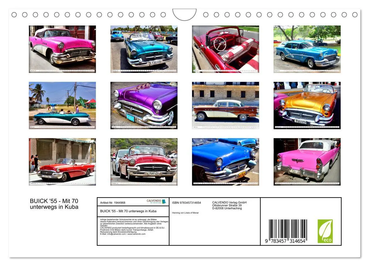 Bild: 9783457314654 | BUICK '55 - Mit 70 unterwegs in Kuba (Wandkalender 2026 DIN A4...