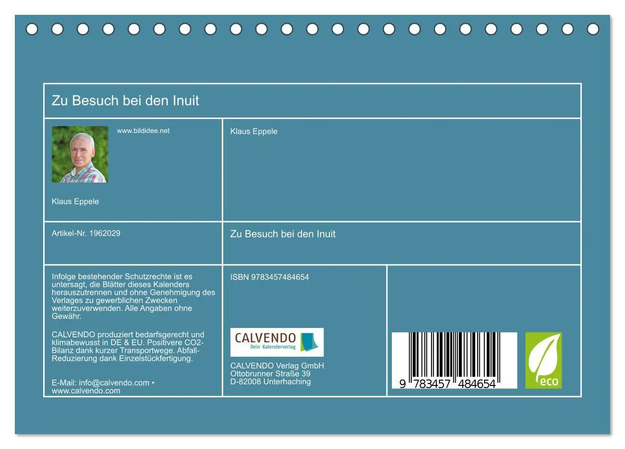 Bild: 9783457484654 | Zu Besuch bei den Inuit (Tischkalender 2026 DIN A5 quer), CALVENDO...