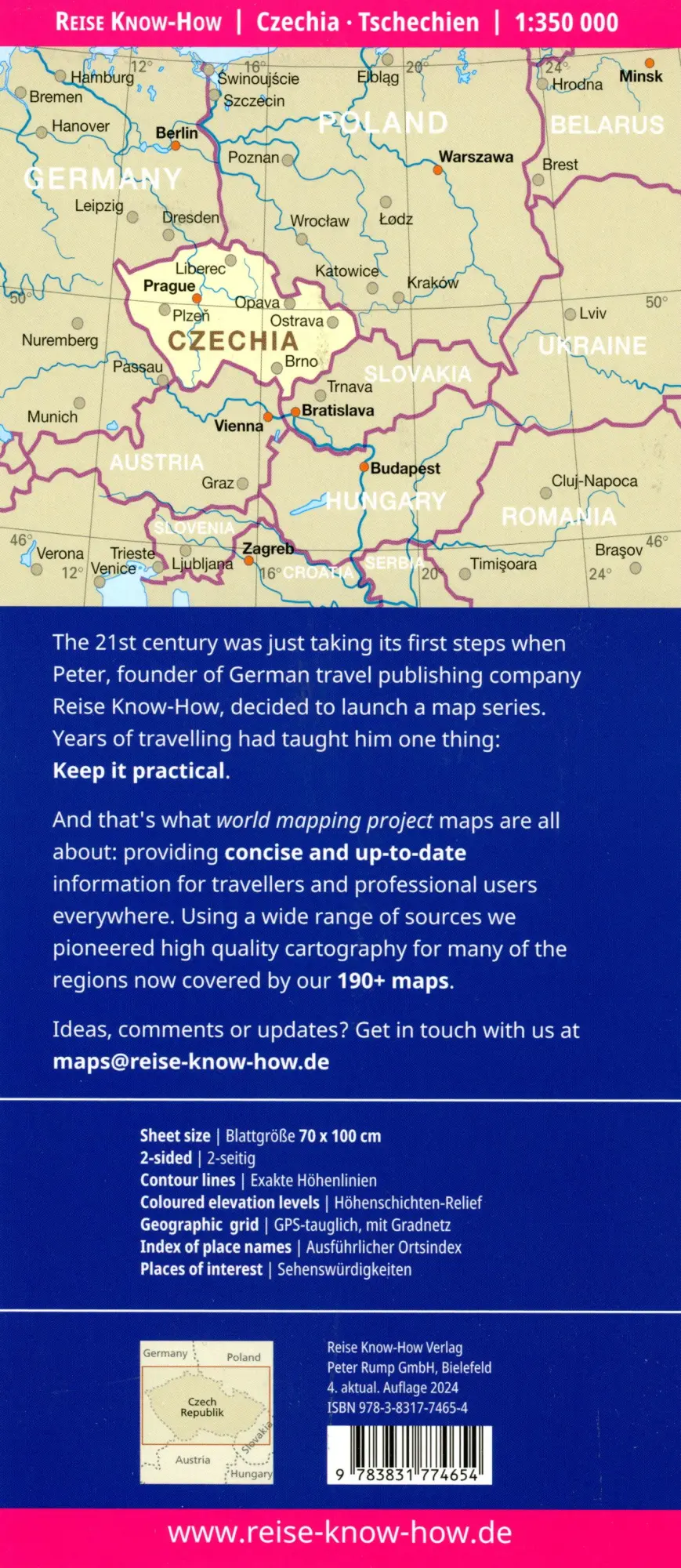 Bild: 9783831774654 | Reise Know-How Tschechien / Czechia (1:350.000) | (Land-)Karte | 2 S.