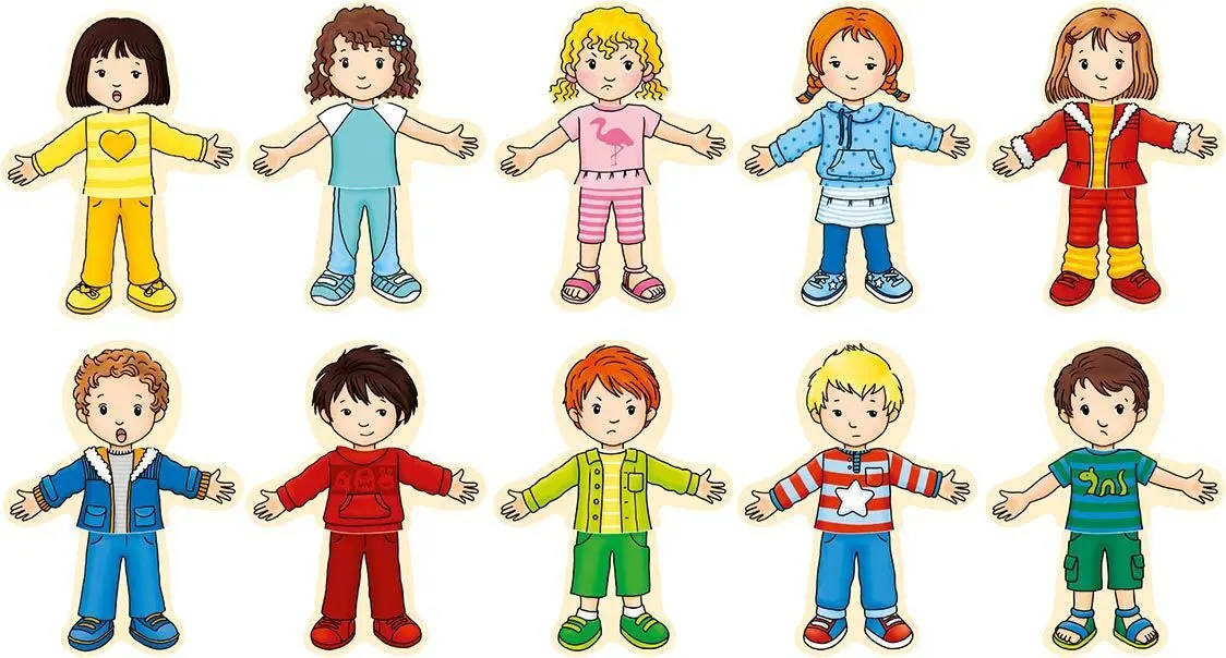 Bild: 4013594574754 | Anziehpuppenpuzzle Junge und Mädchen im Holzkasten (Kinderpuzzle)