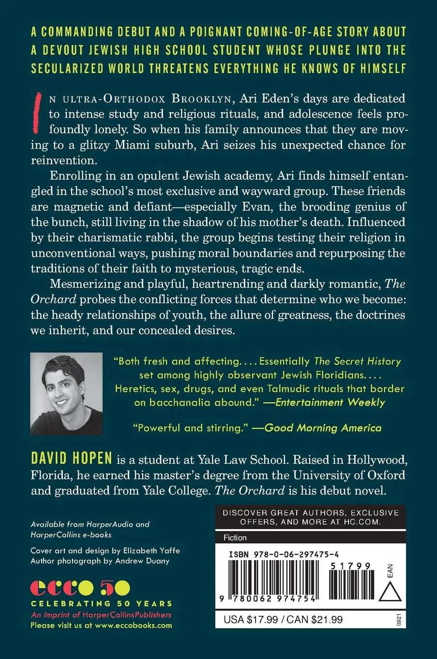 Rückseite: 9780062974754 | The Orchard | A Novel | David Hopen | Taschenbuch | Englisch | 2021