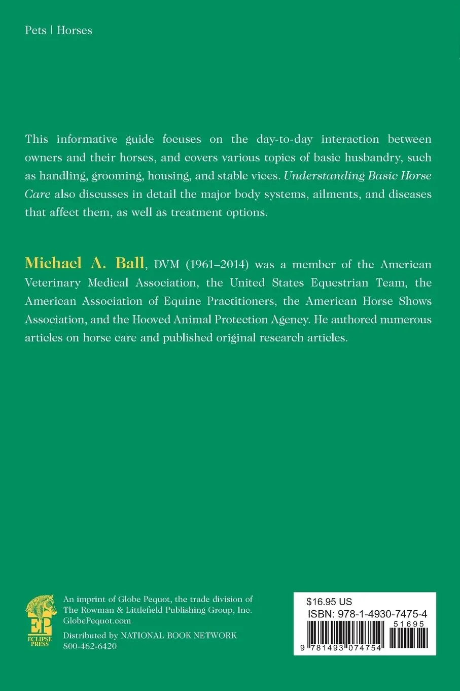 Rückseite: 9781493074754 | Understanding Basic Horse Care | Michael A. Ball | Taschenbuch | 2023