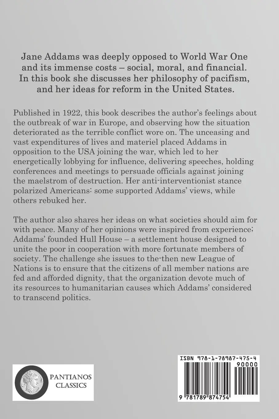 Rückseite: 9781789874754 | Peace and Bread in Time of War | Jane Addams | Taschenbuch | Englisch