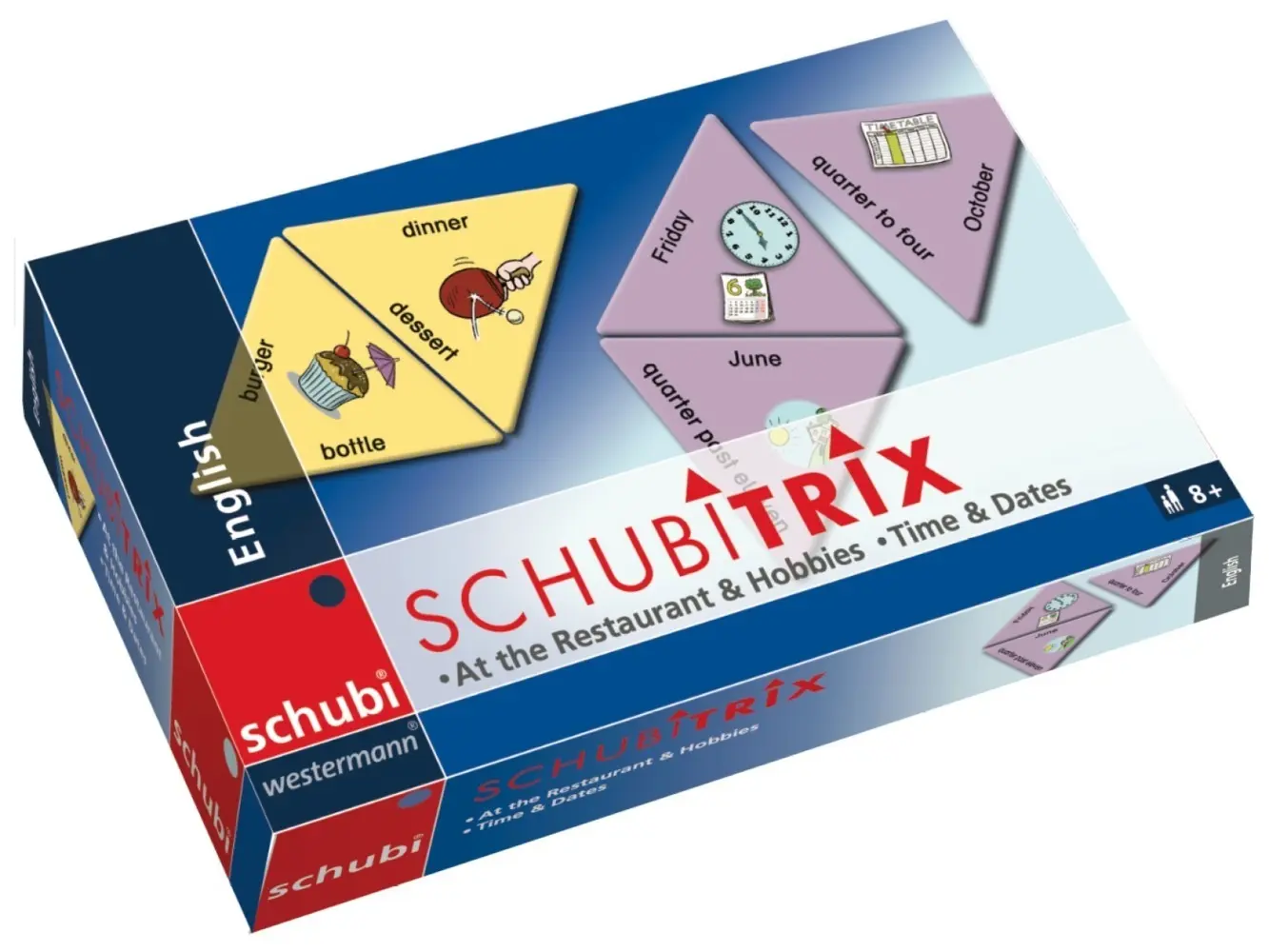 Cover: 9783039764754 | SCHUBITRIX English | At the Restaurant &amp; Hobbies, Time &amp; Dates | Box