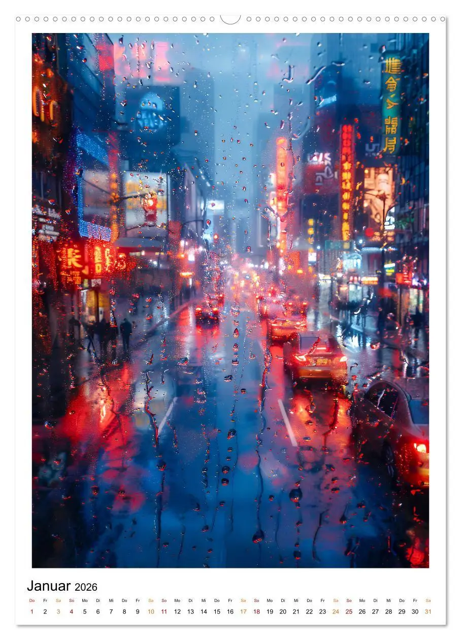 Bild: 9783516254754 | Regen Tage (Wandkalender 2026 DIN A2 hoch), CALVENDO Monatskalender