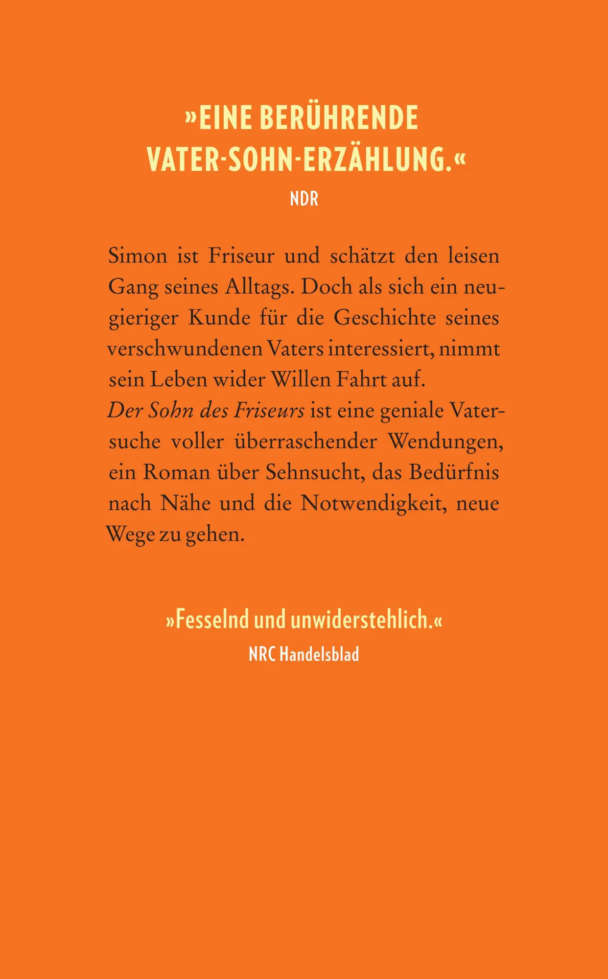 Rückseite: 9783518474754 | Der Sohn des Friseurs | Gerbrand Bakker | Taschenbuch | 285 S. | 2025