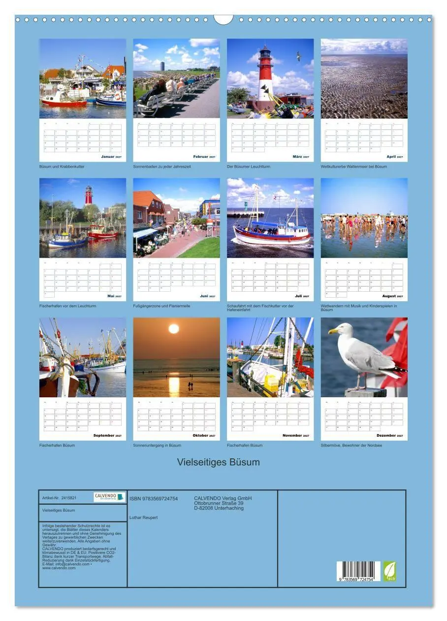 Bild: 9783569724754 | Vielseitiges Büsum (Wandkalender 2027 DIN A2 hoch), CALVENDO...