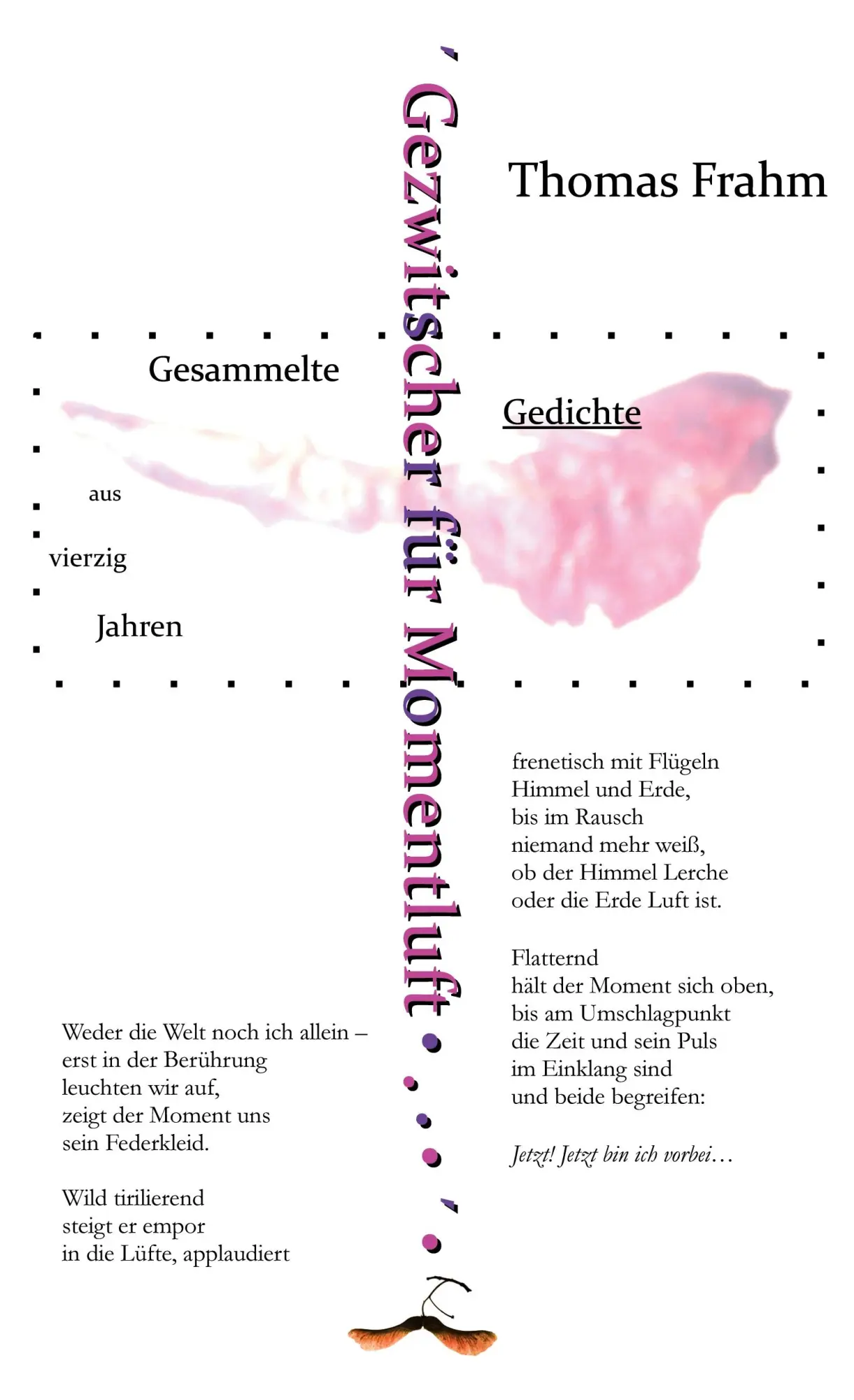 Cover: 9783929634754 | Gezwitscher für Momentluft | Gesammelte Gedichte aus vierzig Jahren