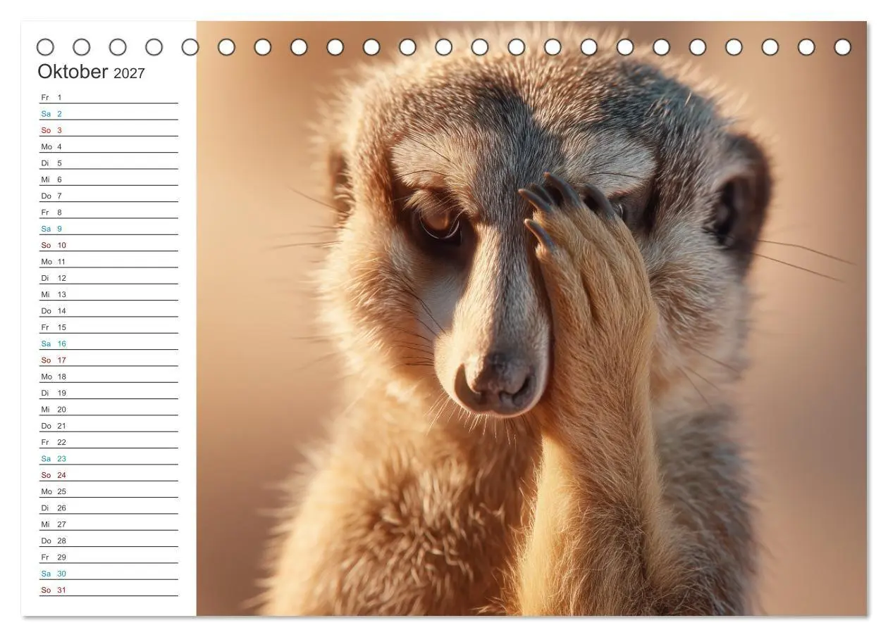 Bild: 9783516794854 | Die Welt der Erdmännchen (Tischkalender 2027 DIN A5 quer), CALVENDO...