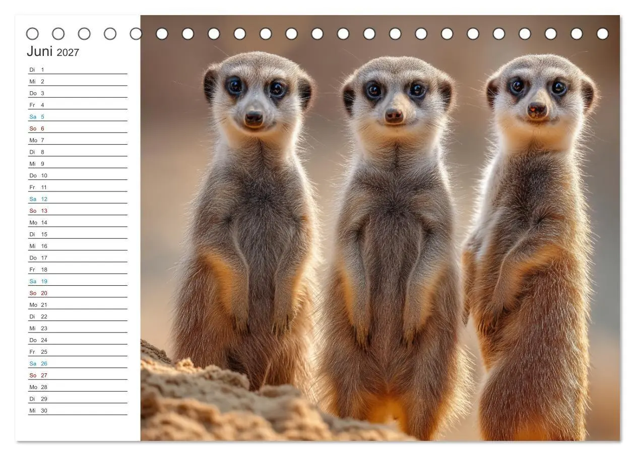 Bild: 9783516794854 | Die Welt der Erdmännchen (Tischkalender 2027 DIN A5 quer), CALVENDO...