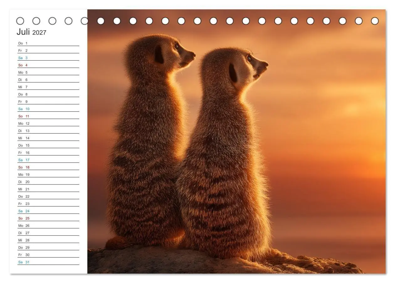 Bild: 9783516794854 | Die Welt der Erdmännchen (Tischkalender 2027 DIN A5 quer), CALVENDO...