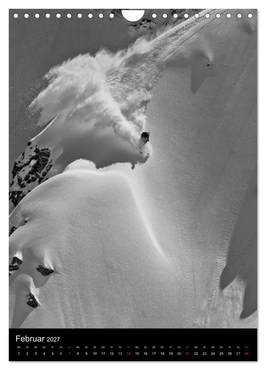 Bild: 9783594224854 | Monochrome Ski (Wandkalender 2027 DIN A4 hoch), CALVENDO...