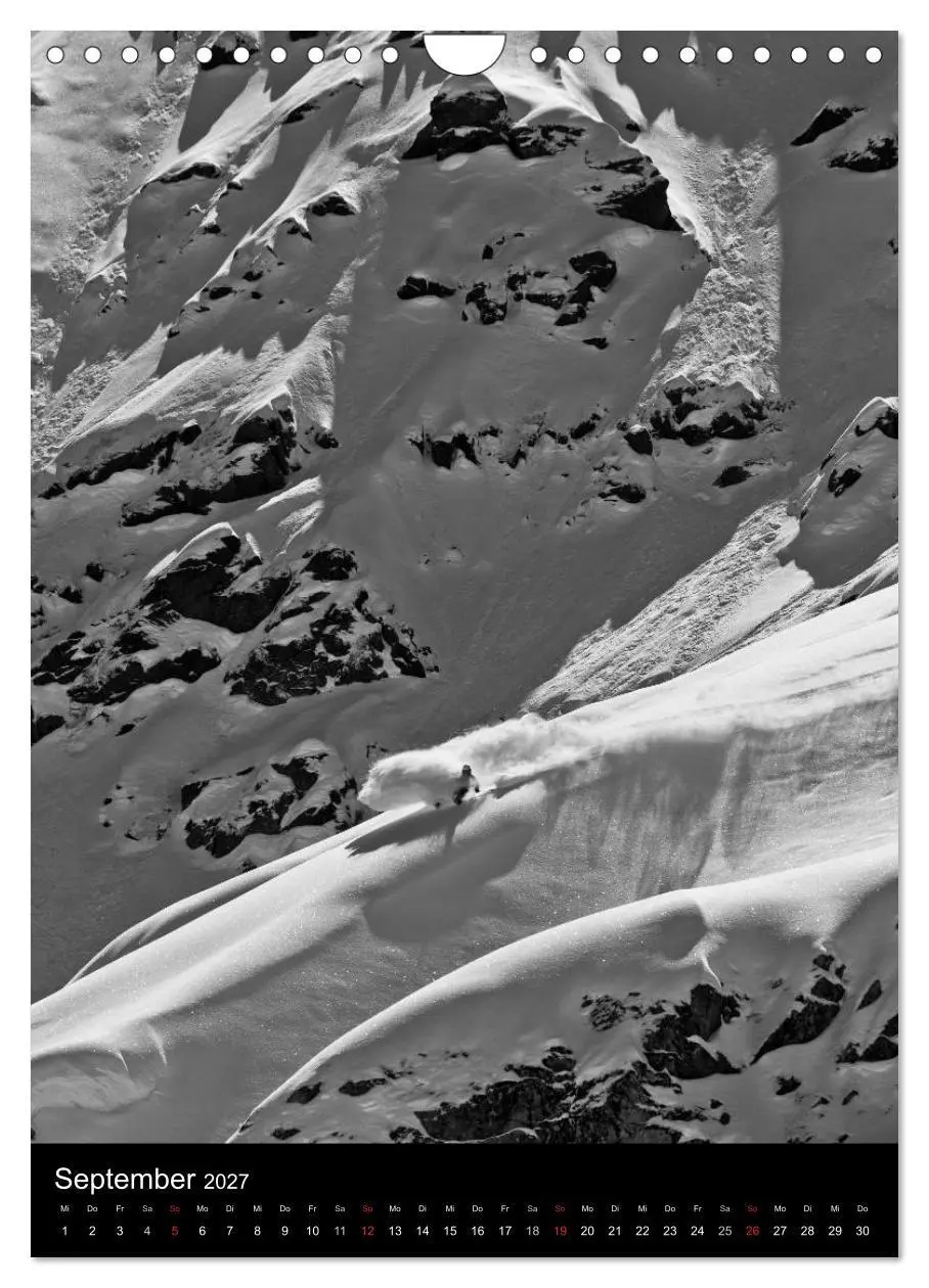 Bild: 9783594224854 | Monochrome Ski (Wandkalender 2027 DIN A4 hoch), CALVENDO...