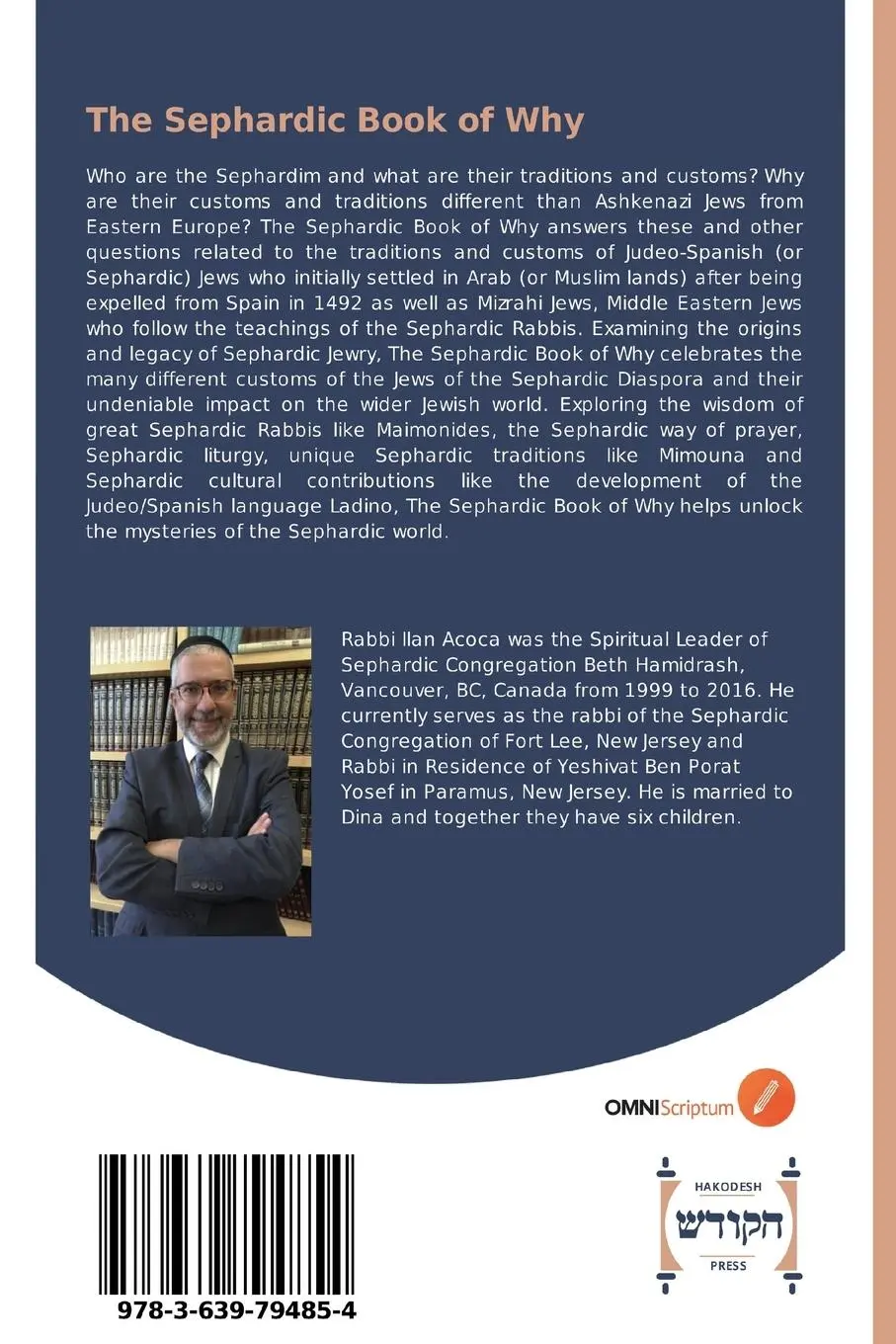 Rückseite: 9783639794854 | The Sephardic Book of Why | Rabbi Ilan Acoca | Taschenbuch | 128 S.