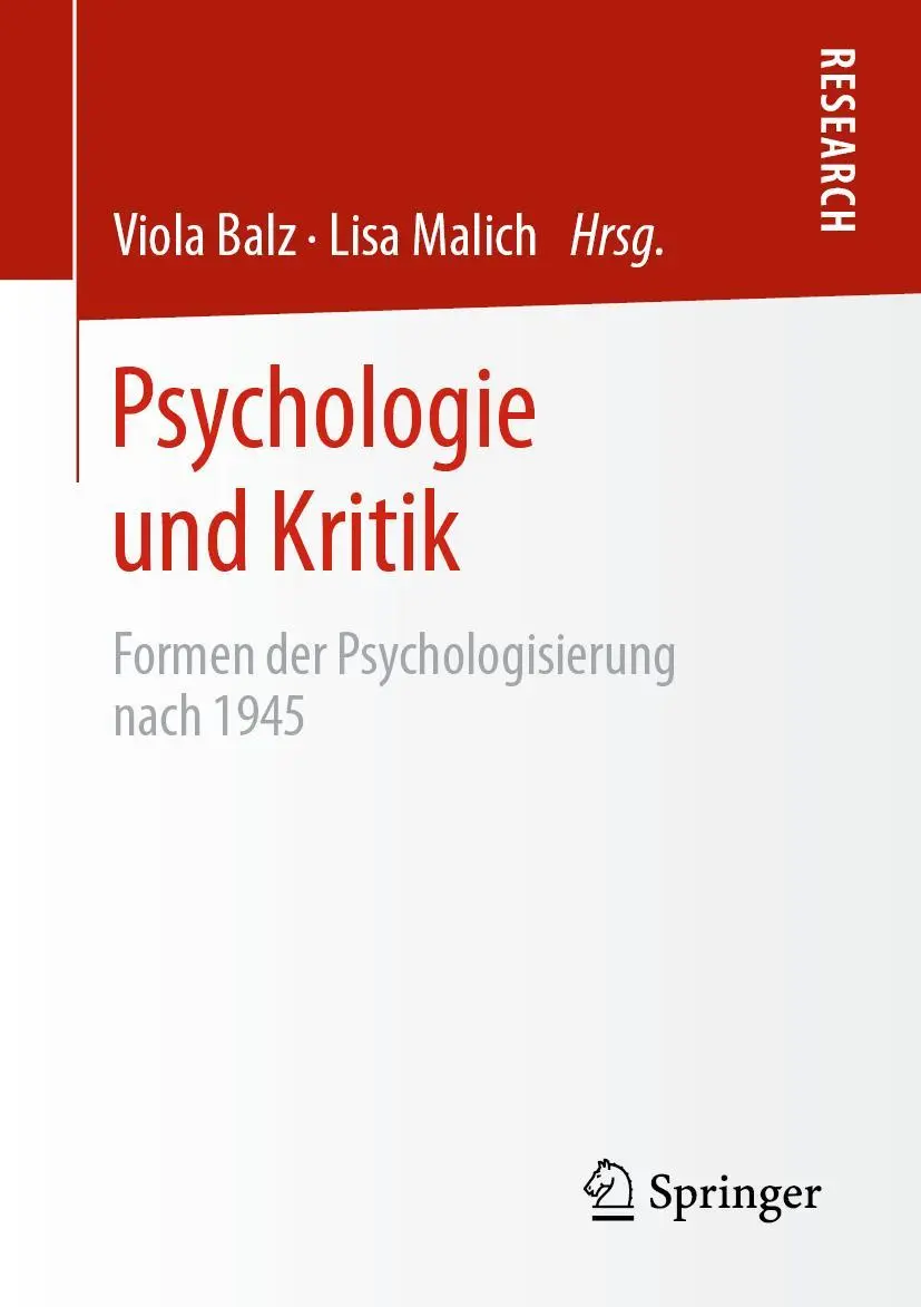 Cover: 9783658294854 | Psychologie und Kritik | Formen der Psychologisierung nach 1945 | Buch
