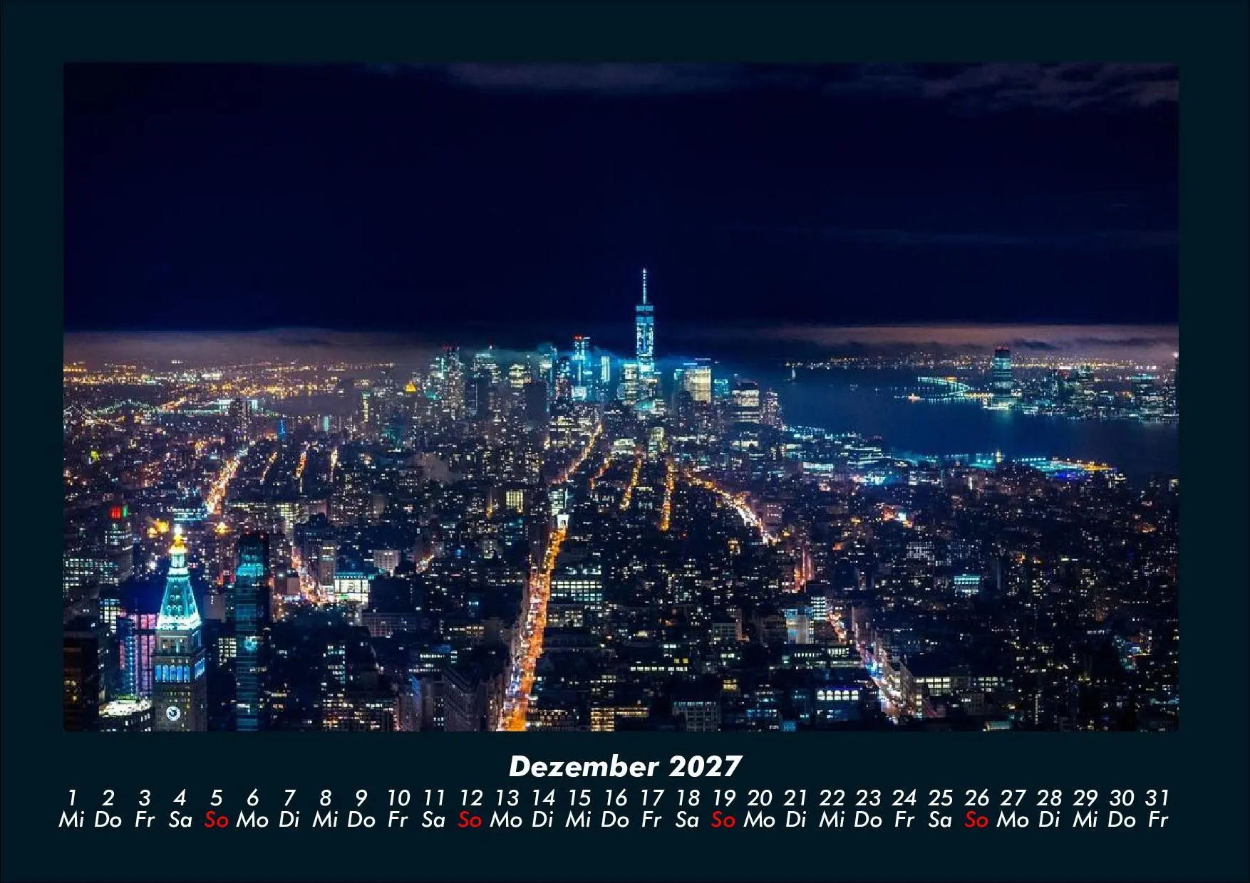 Bild: 9783695444854 | New York 2027 Fotokalender DIN A4 | Tobias Schmitt (u. a.) | Kalender