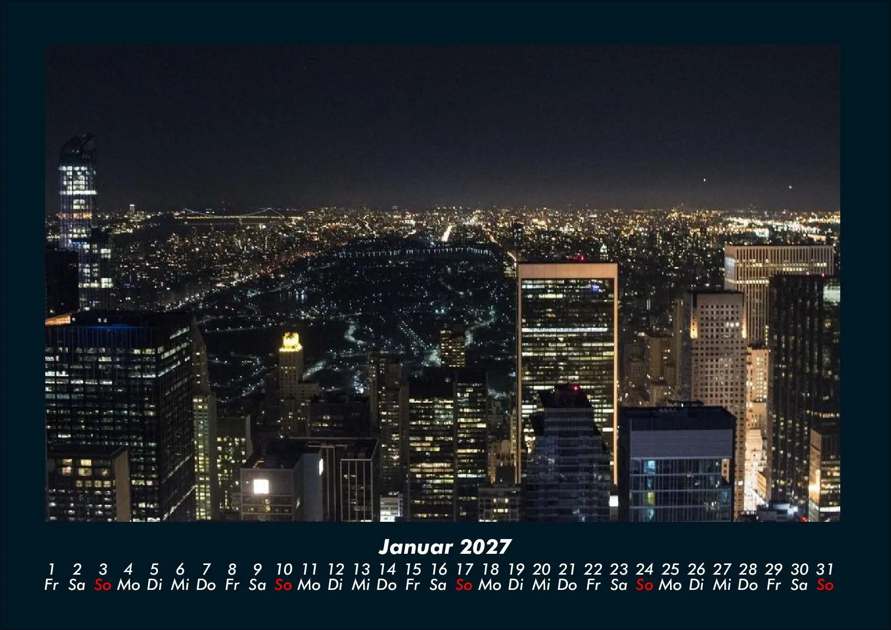 Bild: 9783695444854 | New York 2027 Fotokalender DIN A4 | Tobias Schmitt (u. a.) | Kalender