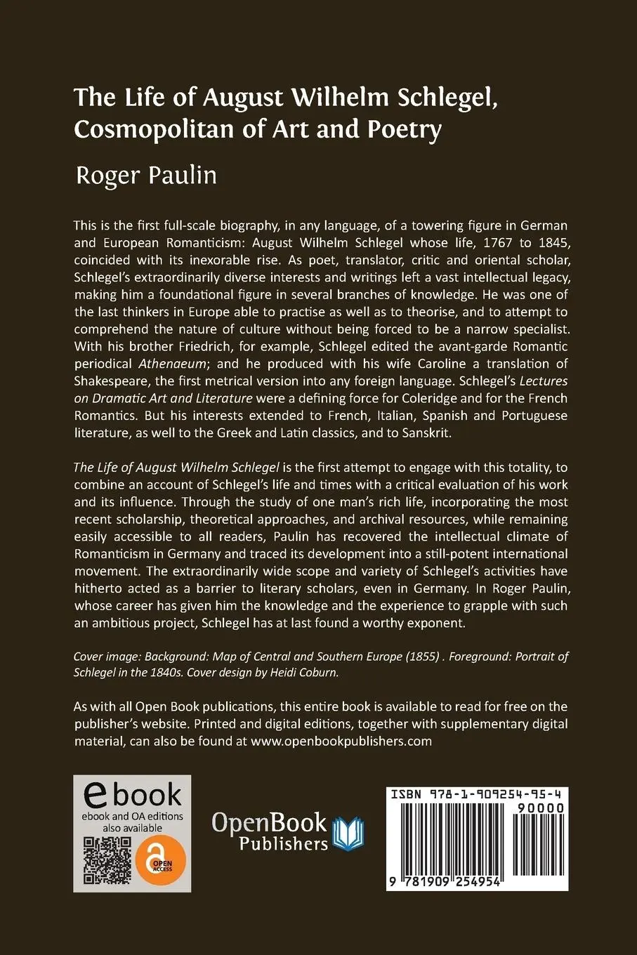 Rückseite: 9781909254954 | August Wilhelm Schlegel, Cosmopolitan of Art and Poetry | Roger Paulin