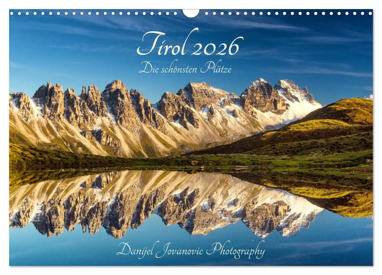 Cover: 9783457834954 | Tirol 2026 - die schönsten Plätze (Wandkalender 2026 DIN A3 quer),...