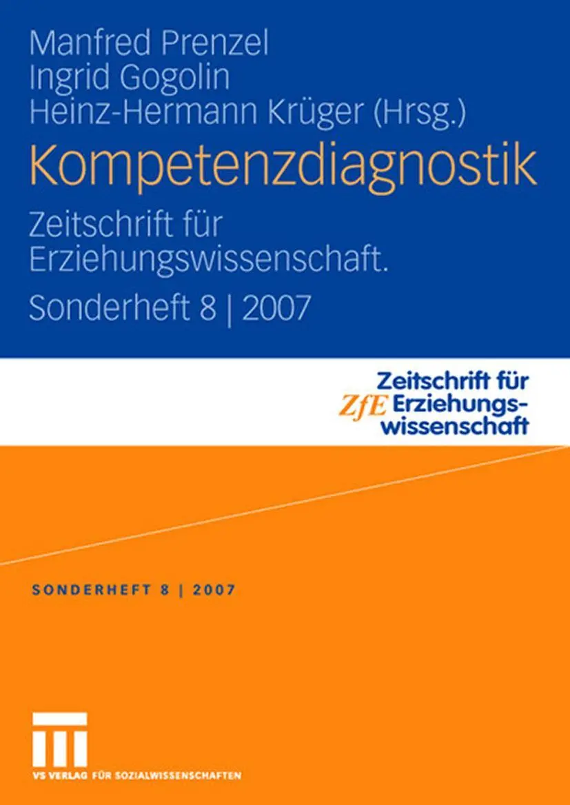 Kompetenzdiagnostik: Zeitschrift für Erziehungswissenschaft. Sonderheft 8 | 2007