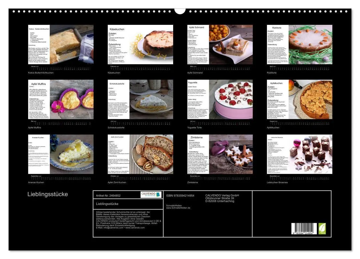 Bild: 9783594214954 | Lieblingsstücke (Wandkalender 2027 DIN A2 quer), CALVENDO...