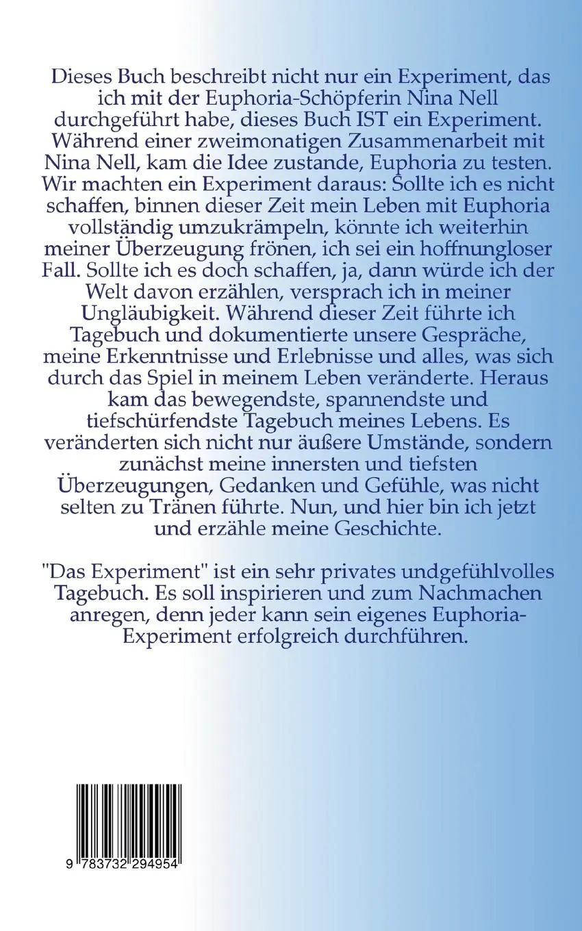 Rückseite: 9783732294954 | Euphoria - Das Experiment | Marin Key (u. a.) | Taschenbuch | 116 S.