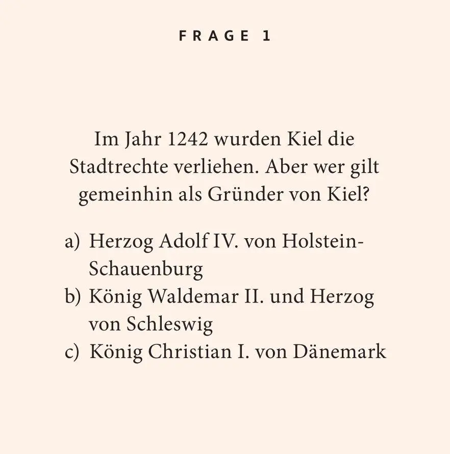 Bild: 9783899784954 | Kiel-Quiz | 100 Fragen und Antworten | Sibille Fuhrken | Taschenbuch