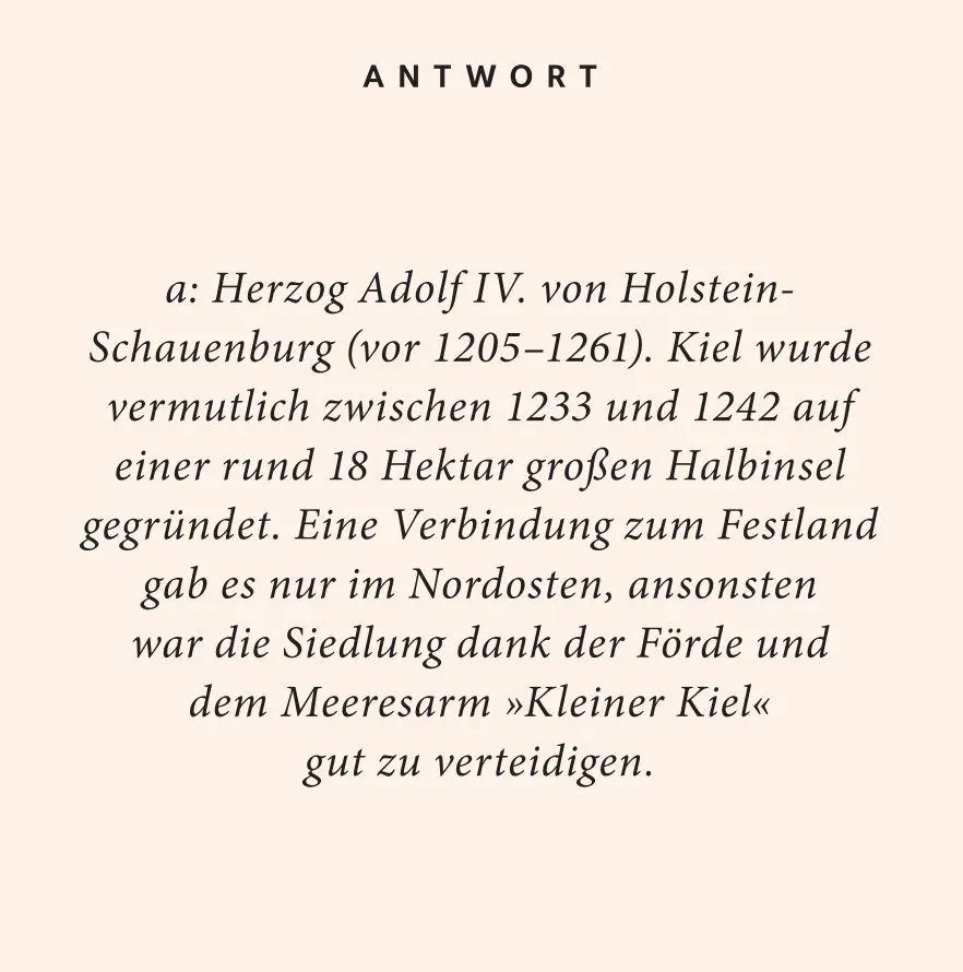 Bild: 9783899784954 | Kiel-Quiz | 100 Fragen und Antworten | Sibille Fuhrken | Taschenbuch