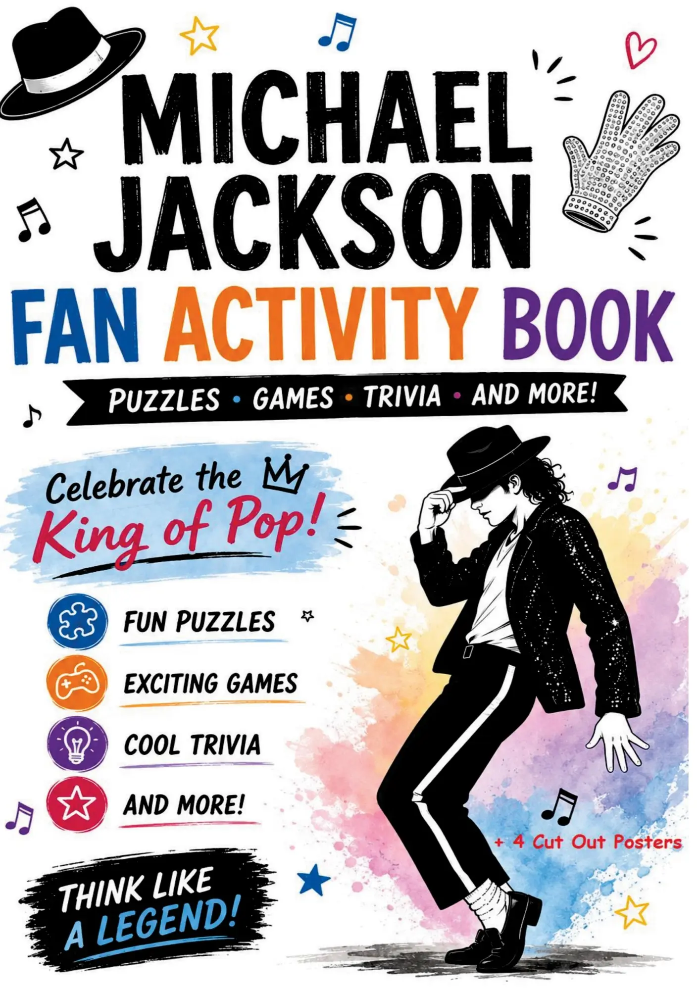 Cover: 9789403914954 | Michael Jackson Fan Activity Book | Puzzles, Games, Trivia and More!