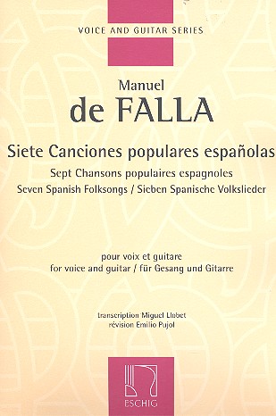 Cover: 9790045044954 | 7 Canciones populares espanolas | Pour Voix et Guitare | Falla | Buch