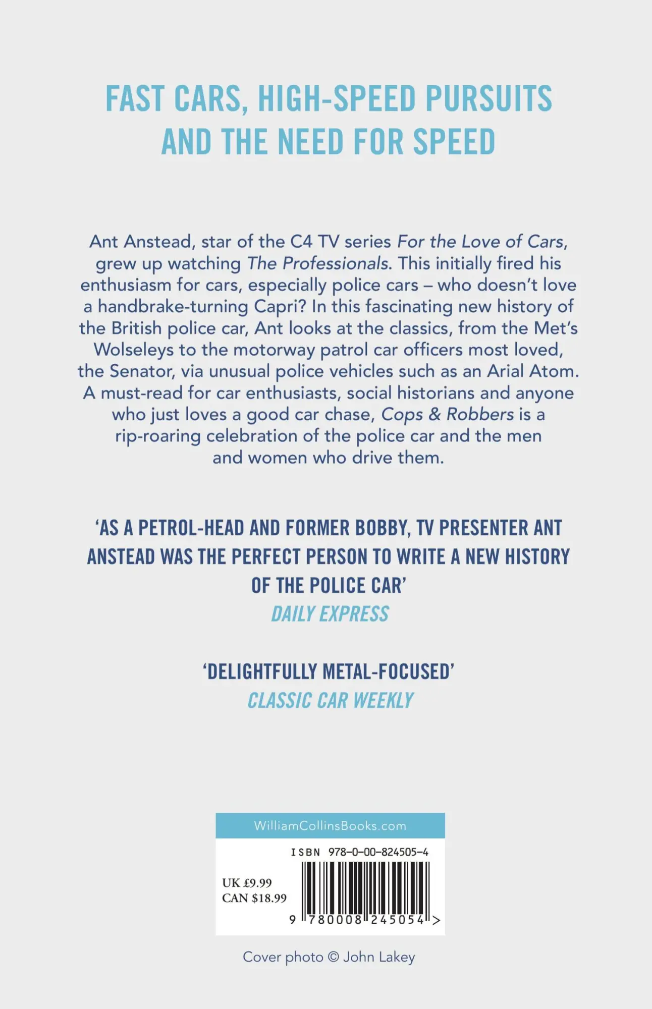 Rückseite: 9780008245054 | Cops and Robbers | The Story of the British Police Car | Ant Anstead
