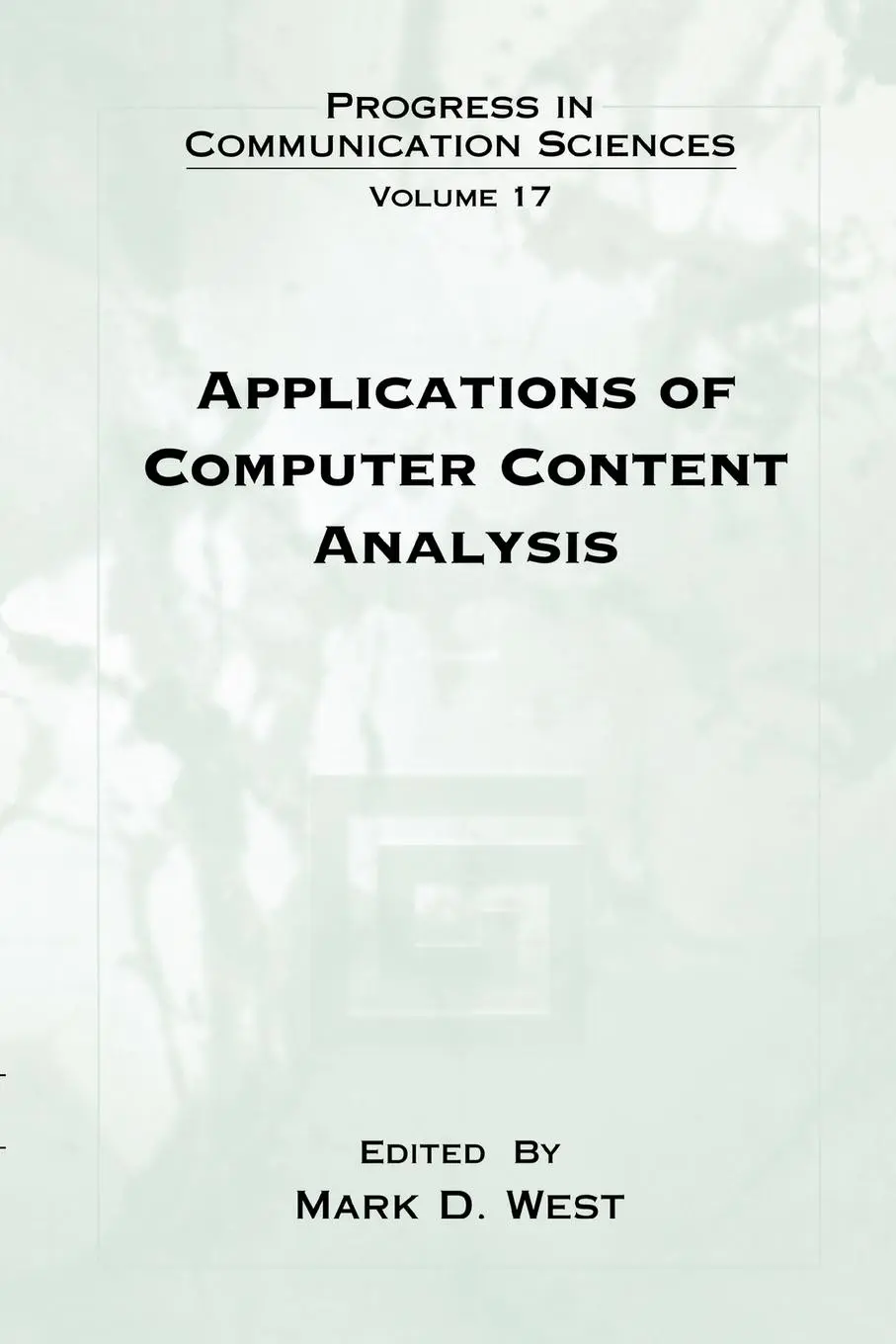 Cover: 9781567505054 | Applications of Computer Content Analysis | Mark D. West | Taschenbuch